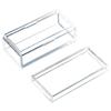 100 pack of Clear Acrylic Gem Display Jars 2" x 1" x 6/8" Sturdy Rectangular Gemstone Containers for Jewelry, Beads, Crystals Pack of 100 view 2