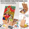 ARTALLY 66-Piece Acrylic Painting Kit with Desktop Easel,32 Colors Acrylic Paint Set(22ML), Paint Brush Set & Case, Brush Basin, Complete Art Supplies Painting Set for Adults, Artists, Beginners view 3