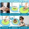 Pottery Wheel for Kids with 3 Clay Kits & Painting Supplies, Complete Arts and Crafts for Kids Ages 8-12, Mini Pottery Studio Toys for Ages 8-13, Ideal Christmas Birthday Gift for Grandkids Boys Girls view 2