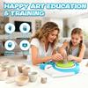 Pottery Wheel for Kids with 3 Clay Kits & Painting Supplies, Complete Arts and Crafts for Kids Ages 8-12, Mini Pottery Studio Toys for Ages 8-13, Ideal Christmas Birthday Gift for Grandkids Boys Girls view 3