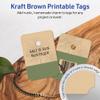 Avery Printable Rounded Rectangle Foldover Tags, Sure Feed Technology, 1-1/2" x 2-1/8", Matte Kraft Brown Cardstock, Print-to-The-Edge, Laser/Inkjet Printable, 80 Total view 3
