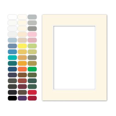 Poster Master Ivory Matboard 4-Ply Acid-Free Picture Mat Board with 45 Beveled Cut, Made in USA, Custom Cut to Any Size, 1/16" Thickness for Framing & Displays