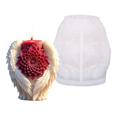 DIMITU Flower Wing Candle Mould Silicone Molds Ornament Castings Molds Handmade Plasters Moulds Craft Supplies