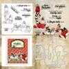 Christmas Walking Stick Birds Clear Stamps and Die Cuts Sets for Handmade Card Making Metal Cutting Dies Stencils Scrapbook Kit Embossing Supplies 2024-2025 Seals Template view 1
