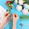 CCINEE 26 Gauge Green Floral Stem Wire, 100 PCS Paper Wrapped Florist Flower Wire for DIY Crafts Floral Arrangement Artificial Flower Making, 14 inch view 4