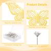 148 Pcs Wedding Corsage Decorations Set, Includes 100 Bouquet Pins & 48 Gold 3D Butterfly Wall Accents For Parties And Weddings view 3