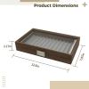 12-Slot Pen Organizer Storage Box, Gift Ideal for Collectors and Office Decor, Clasp Metal Secure, Lid Transparent, Quality Walnut Pen Display Case view 2