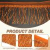 uxcell 10 Yards 10 Inch Shiny Sequined Tinsel Fringe Trim, Sparkling Spangle Curtain Fringe Paillette Lace Fabric Streamer for DIY Latin Dance Costume Clothing Birthday, Dark Gold view 3