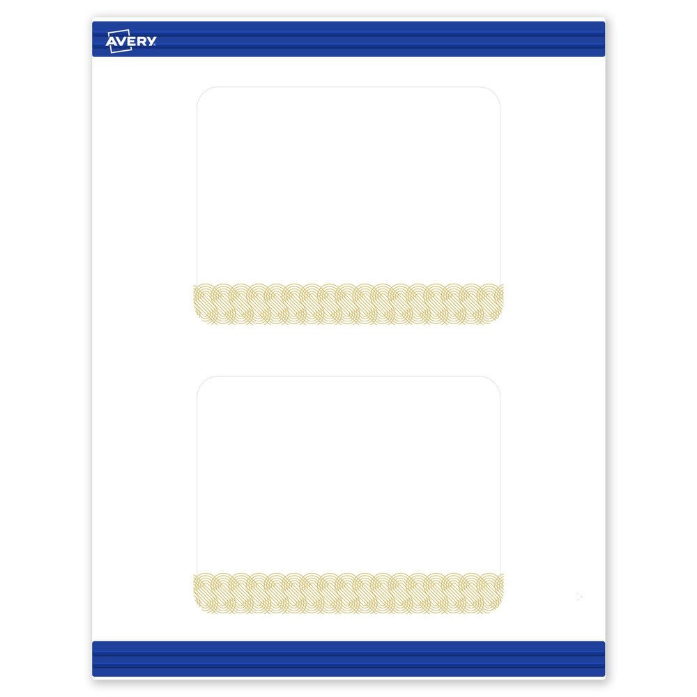 Avery Printable Rounded Corner Postcards with Sure Feed Technology, Pre-Printed Gold Lace Trim Pattern, Matte White, 4.25" x 5.5", Laser & Inkjet Compatible, 20 Total