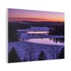 Amethyst Frost Wisconsin Frozen Lakes Glinting with Violet Twilight Hues | Made in USA | 24 * 18 Inch Matte Canvas Wall Art view 2