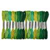 BEAMARKER 16 Skeins 131 Yards Embroidery Thread Friendship Bracelets String Cross Stitch Threads Cotton Floss Yarn DIY 6 Ply 1.2mm for Making Sewing Needlework Knitting Stitching Craft Supply Green view 1