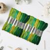 BEAMARKER 16 Skeins 131 Yards Embroidery Thread Friendship Bracelets String Cross Stitch Threads Cotton Floss Yarn DIY 6 Ply 1.2mm for Making Sewing Needlework Knitting Stitching Craft Supply Green view 4