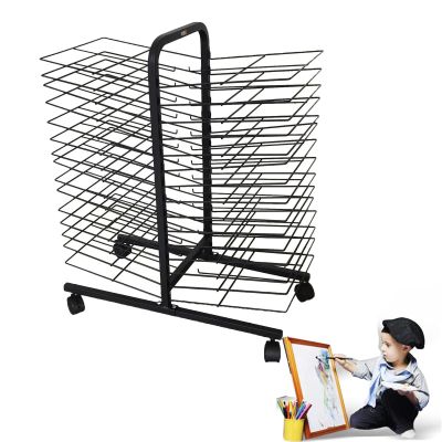 Art Drying Rack,Double-Sided 30-Layer Art Drying Rack Easel - Space-Saving Educational Tool for Home & Art School, Ideal for Oil Painting & Craft Projects
