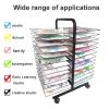 Art Drying Rack,Double-Sided 30-Layer Art Drying Rack Easel - Space-Saving Educational Tool for Home & Art School, Ideal for Oil Painting & Craft Projects view 4