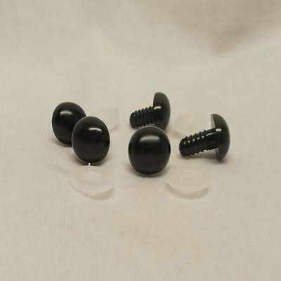 Sassy Bears 13mm Black Oval Safety Noses (10 noses) for Bears Dolls Puppets Crafts