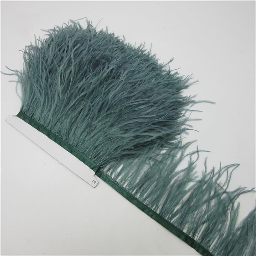 Fluffy Ostrich Feather Trimming Clothing Sideband 10 Meter Long DIY Clothing Accessories Decorative 10-15 Cm Light EN8