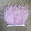 10 Yard Ostrich Feather Trim Fringe Feather Ribbon 10-15 CM/4-6 Inch Sewing Crafts Clothing Decoration Purple 5 Yards view 3