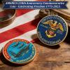 USA-Navy 250th Anniversary Challenge Coin 1.57" Double-Sided Marine Military Coin Gold-Plated Collectible for Veterans Sailors & Collectors Navy Challenge Coin 1775-2025 view 2