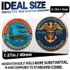 USA-Navy 250th Anniversary Challenge Coin 1.57" Double-Sided Marine Military Coin Gold-Plated Collectible for Veterans Sailors & Collectors Navy Challenge Coin 1775-2025 view 3