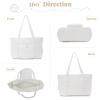 SUKUTU Corduroy Crochet Bag Large Portable Yarn Storage Bag Organize Yarn Crochet Hooks Knitting Bag Yarn Holder for Crochet Lovers view 2