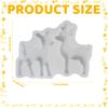 Christmas Elk Deer Silicone Molds, Candle Moulds for Candle Making, DIY Xmas Theme Reindeer Molds, Expoy Casting Mould for Aromatherapy Soap Clay Craft Christmas Decor (Set-A) view 2