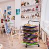 Art Drying Rack,Floor Standing Art Supply Storage Stand,Canvas Storage Rack,for Schools Preschool Home Classroom view 4