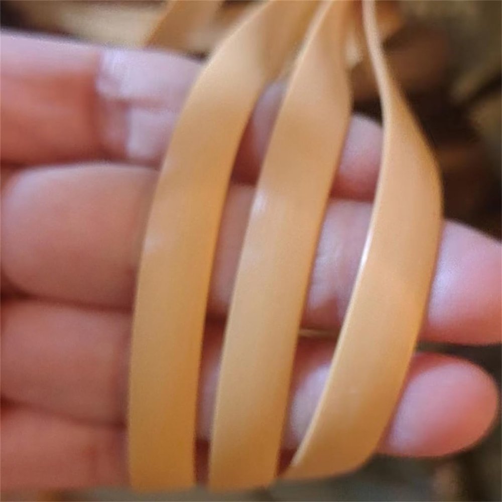 Czsycdsf 1.1 lbs Plastic Wicker Material 8.2mm Flat Synthetic Rattan Weaving Repair Roll Flat Polyethylene Rattan Wicker Woven Strips for Patio Furniture, Garden Table Chair, Storage Basket, Crafts