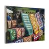 A Colorful Amish Quilt Display in Pennsylvania Dutch Country - Matte Canvas Wall Art 24 * 18 inch - Made in USA view 2