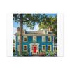 A Colorful Colonial House in Connecticut's Historic Districts - Made in USA - 24 * 18 Inch Matte Canvas Wall Art view 1