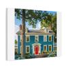 A Colorful Colonial House in Connecticut's Historic Districts - Made in USA - 24 * 18 Inch Matte Canvas Wall Art view 2