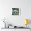 A Colorful Colonial House in Connecticut's Historic Districts - Made in USA - 24 * 18 Inch Matte Canvas Wall Art view 3