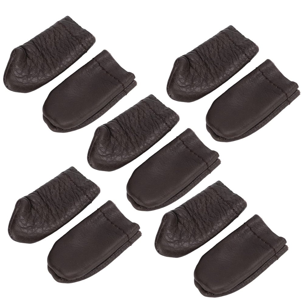 10-Pack Leather Fingertip Protectors for Needle Punching & Sewing Craft DIY
