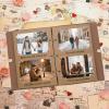 Vienrose Photo Album Scrapbook Kit, 3 Ring Faux Leather Cover DIY Memory Book Kraft Paper with 50 Sheets 100 Pages, Vintage Scrapbooking Supplies Set for Wedding, Anniversary, Valentine Gifts, Brown view 2