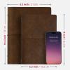 Vienrose Photo Album Scrapbook Kit, 3 Ring Faux Leather Cover DIY Memory Book Kraft Paper with 50 Sheets 100 Pages, Vintage Scrapbooking Supplies Set for Wedding, Anniversary, Valentine Gifts, Brown view 3