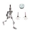 AISINILALAO 12Cm-18Cm Metal Puppet Figure Skeleton Stop Motion Armature Kits, DIY Stop Motion Armature Kits Hand with Wire and Skull for Animated Character Design,16CM view 2