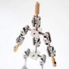 AISINILALAO 12Cm-18Cm Metal Puppet Figure Skeleton Stop Motion Armature Kits, DIY Stop Motion Armature Kits Hand with Wire and Skull for Animated Character Design,16CM view 3