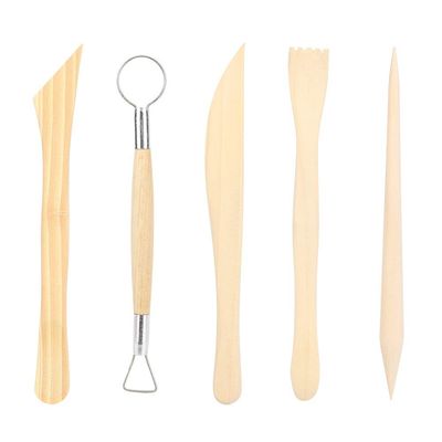 Clay Wood Sculpting Tool Wooden Handle Pottery Carving Set Modelling Supplies for Craft Art Projects