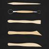 Clay Wood Sculpting Tool Wooden Handle Pottery Carving Set Modelling Supplies for Craft Art Projects view 2