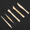 Clay Wood Sculpting Tool Wooden Handle Pottery Carving Set Modelling Supplies for Craft Art Projects view 3
