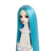 SISON BENNE Doll Wig, Dolls Long Straight Hair Wigs for 1/3 1/4 1/6 Ball Jointed Doll BJD Toy DIY Soft Hair 25 Colors (Extra Small(Head C. 11.5-12cm),Light Blue) view 1
