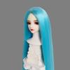 SISON BENNE Doll Wig, Dolls Long Straight Hair Wigs for 1/3 1/4 1/6 Ball Jointed Doll BJD Toy DIY Soft Hair 25 Colors (Extra Small(Head C. 11.5-12cm),Light Blue) view 2