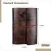 Travel Sketchbook with Strap Closure, Refillable 3 Ring Binder Notebook, Vintage Leather Journal with Maple Leaf Design, A5 Size Art Journal, Pu Cover Writing Diary view 2