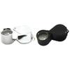 10X Jewelers Loupe Set Chrome & Black 18mm Folding Eye Magnifiers view 1