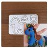 YJIUYUANQ DIY Patchwork Template DIY Handmade Stencils for Quilting Patterns Making Crafts - 4 Sets(Cap/Horse/Elephant/dragonfpy) view 2