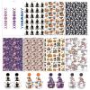 8 Pcs Halloween Transfer Paper for Polymer Clay, Skull Pumpkin Ghost Moon Spiders Pattern Water Transfer Sheet for Polymer Clay, Water Soluble Transfer Sheet for Earrings Jewelry Making 5.8X3.9 in view 1