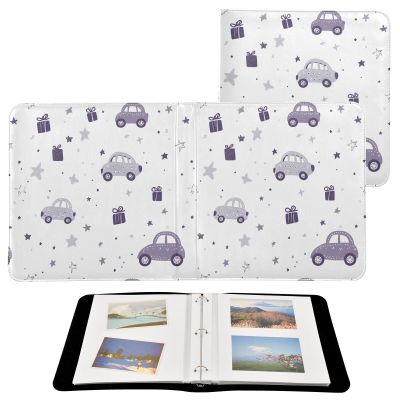 Coikll Cute Cartoon Car Photo Album 3-Ring DIY Picture Book for Family Wedding Self-Stick Scrapbook