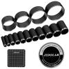 JIDOLAR 15 Pieces Leather Circle Cutter Tool Set, Hole Punch Tools with 5 6 8 10 11 12 16 20 22 25 30 35 40 45 50mm, High Carbon Steel Round Cutting Dies, Hole Punch Tool Kit for DIY Leather Crafts view 1