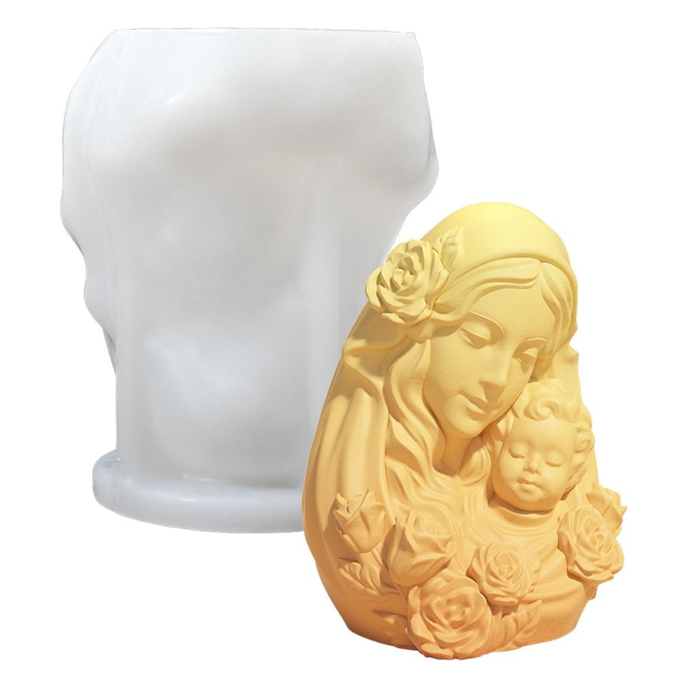 Mother and Baby Sculpture Silicone Candle Molds for Epoxy Resin Candle Soap Fondant Chocolate Candy Cement Clay MOL