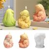 Mother and Baby Sculpture Silicone Candle Molds for Epoxy Resin Candle Soap Fondant Chocolate Candy Cement Clay MOL view 2