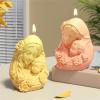 Mother and Baby Sculpture Silicone Candle Molds for Epoxy Resin Candle Soap Fondant Chocolate Candy Cement Clay MOL view 4